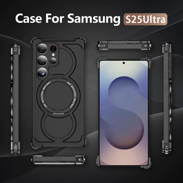 Luxury Metal Frame with 360° Rotating Ring Case for Samsung