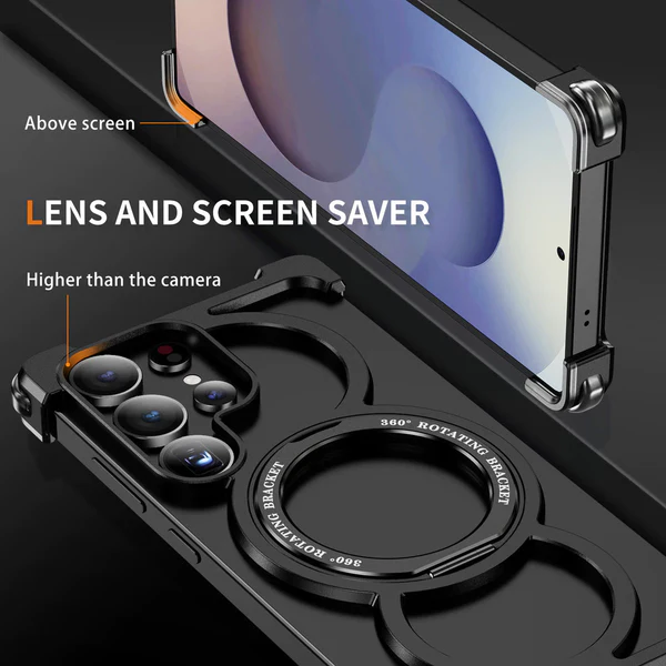 Luxury Metal Frame with 360° Rotating Ring Case for Samsung