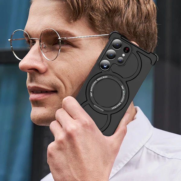 Luxury Metal Frame with 360° Rotating Ring Case for Samsung