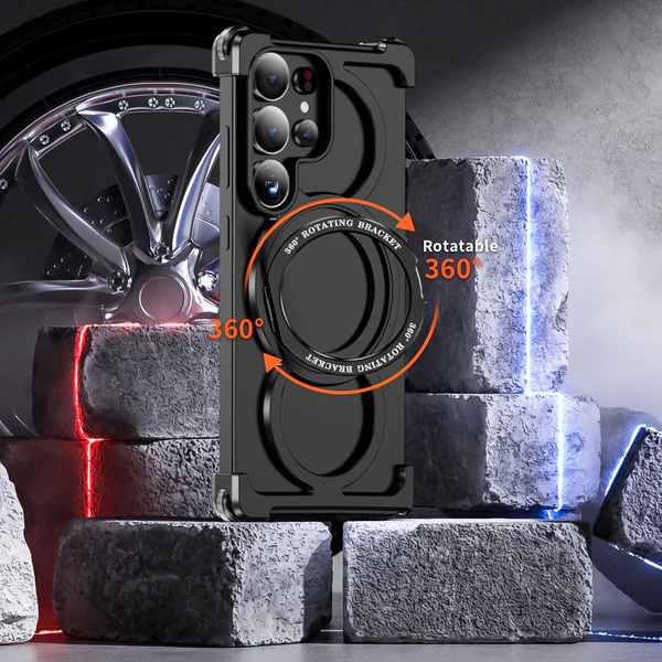 Luxury Metal Frame with 360° Rotating Ring Case for Samsung