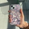 Water Ripple Holographic Hearts Iphone Case